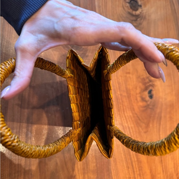 Orange Woven Grass Tote Bag - Picture 5 of 9